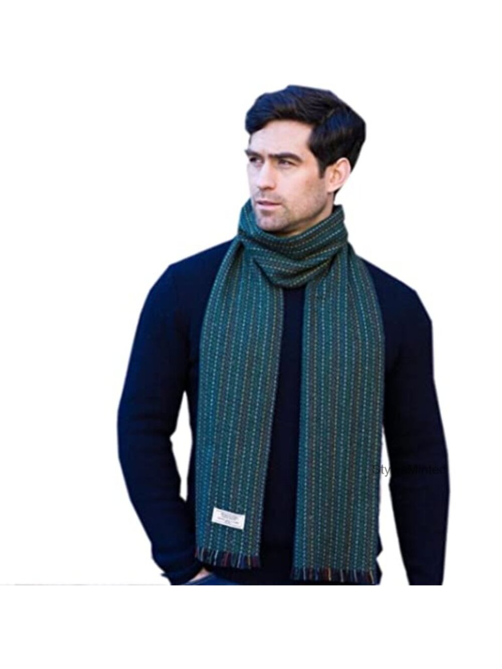 Donegal Wool Tweed Scarf Irish Woven Classic Winter Wrap